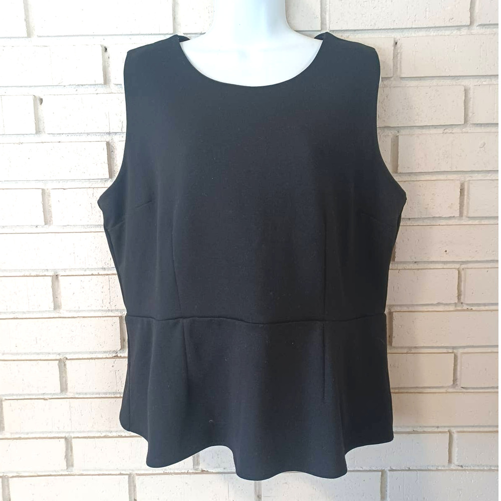 Apt 9 Black Peplum Sleeveless Blouse